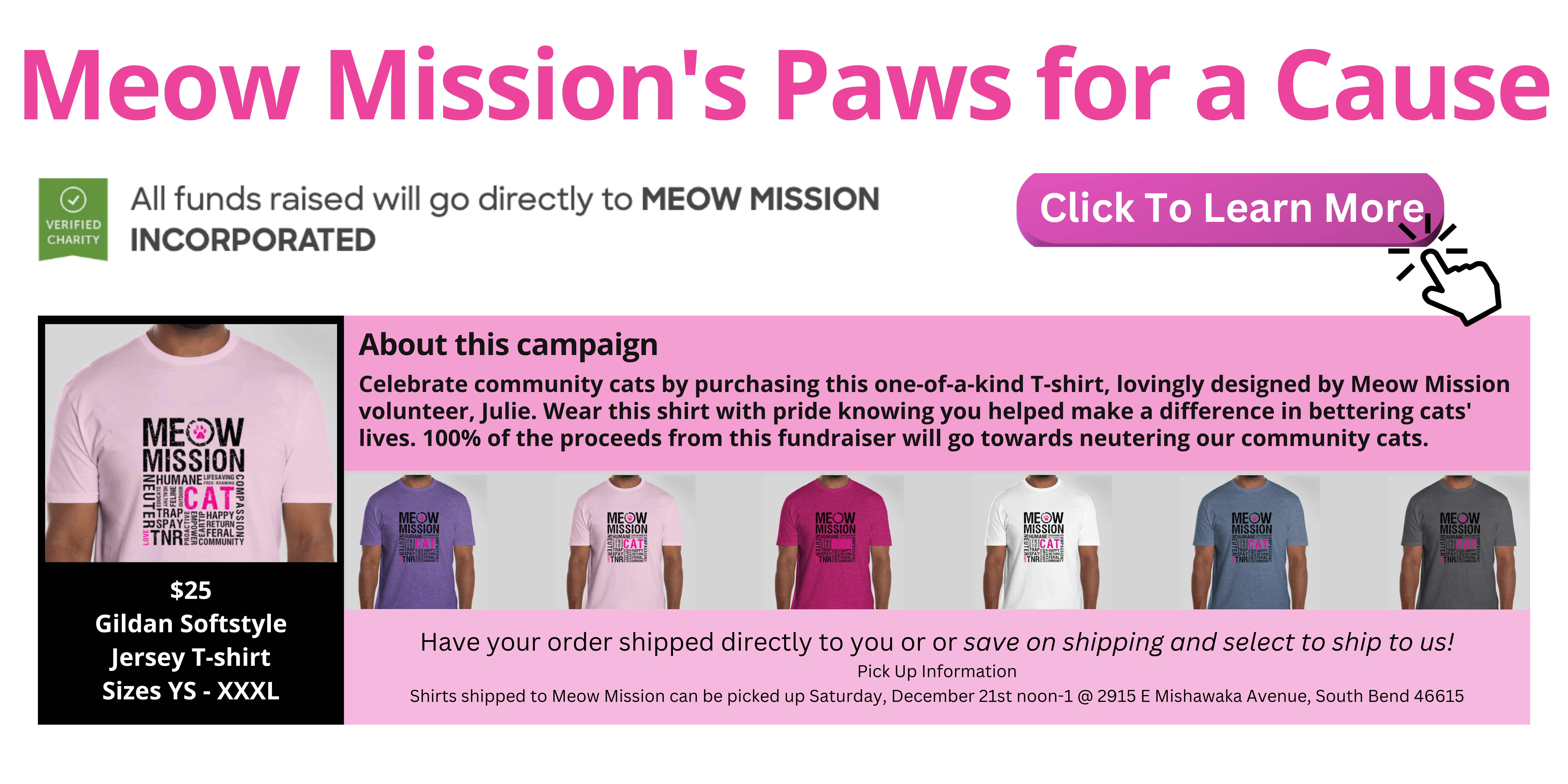 Paws for a Cause T-Shirt Sale